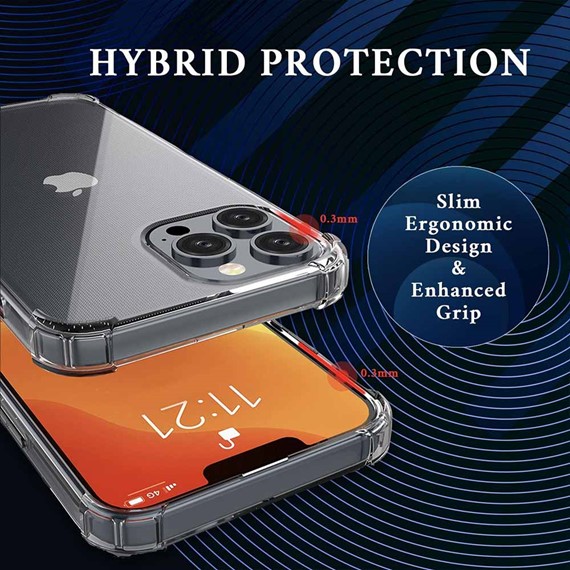 CaseUp Apple iPhone 14 Pro Kılıf Titan Crystal Şeffaf 5